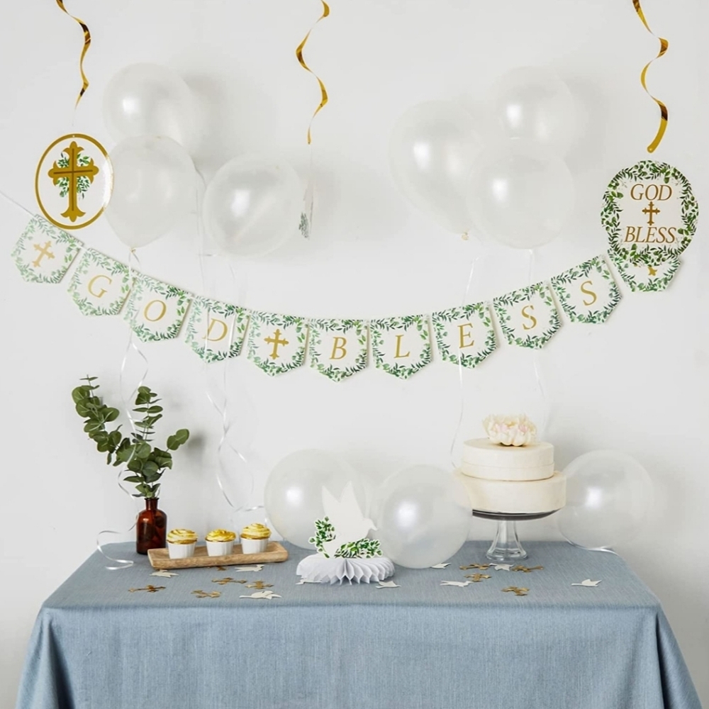 Baptism Invitations & God Bless Signage